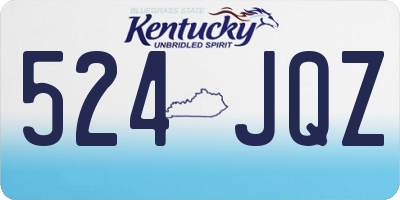KY license plate 524JQZ