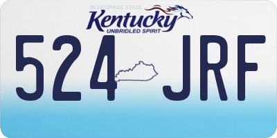 KY license plate 524JRF