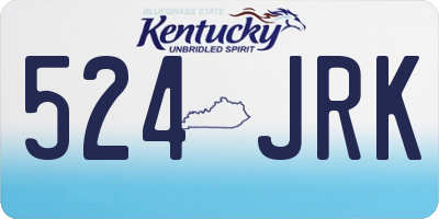 KY license plate 524JRK