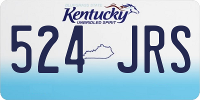 KY license plate 524JRS