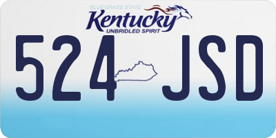 KY license plate 524JSD