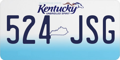 KY license plate 524JSG