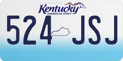 KY license plate 524JSJ