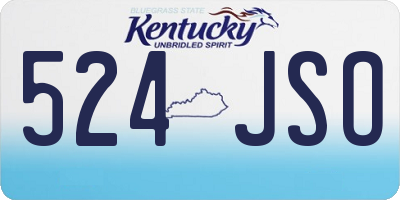KY license plate 524JSO