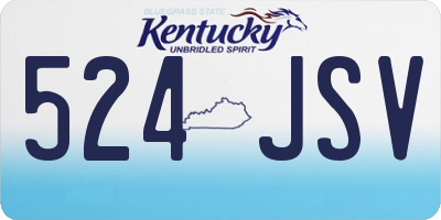 KY license plate 524JSV