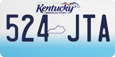 KY license plate 524JTA