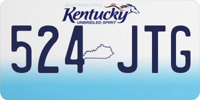 KY license plate 524JTG