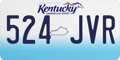 KY license plate 524JVR