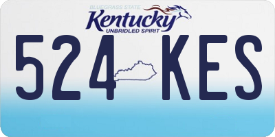 KY license plate 524KES