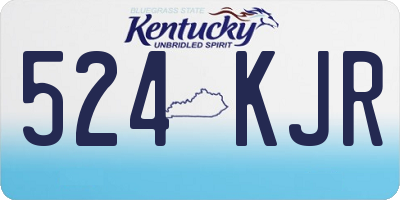KY license plate 524KJR