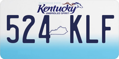 KY license plate 524KLF