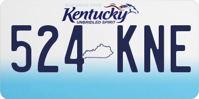 KY license plate 524KNE