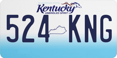KY license plate 524KNG