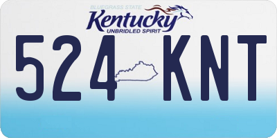 KY license plate 524KNT