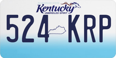 KY license plate 524KRP