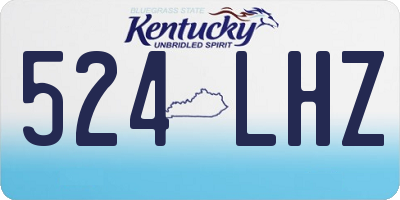 KY license plate 524LHZ