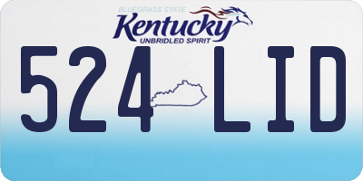 KY license plate 524LID