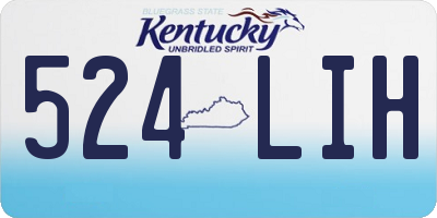 KY license plate 524LIH