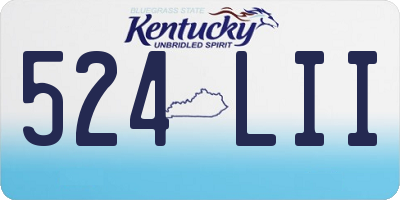 KY license plate 524LII