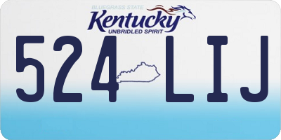 KY license plate 524LIJ