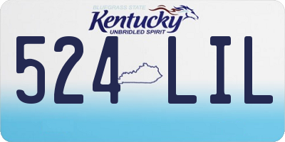 KY license plate 524LIL