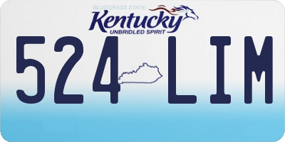 KY license plate 524LIM