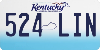KY license plate 524LIN