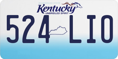 KY license plate 524LIO