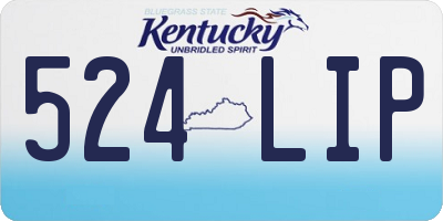 KY license plate 524LIP