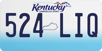 KY license plate 524LIQ
