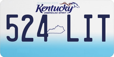 KY license plate 524LIT