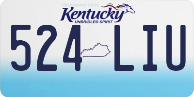 KY license plate 524LIU