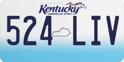 KY license plate 524LIV
