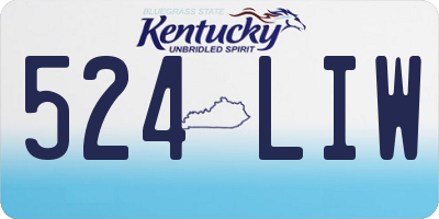 KY license plate 524LIW