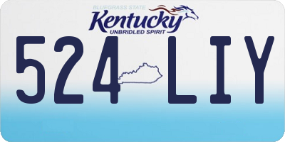 KY license plate 524LIY
