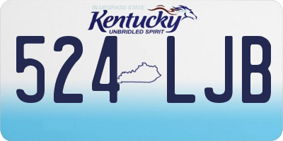KY license plate 524LJB