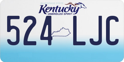 KY license plate 524LJC