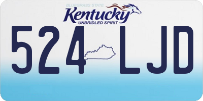 KY license plate 524LJD