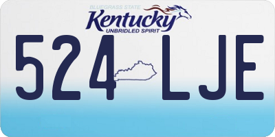KY license plate 524LJE