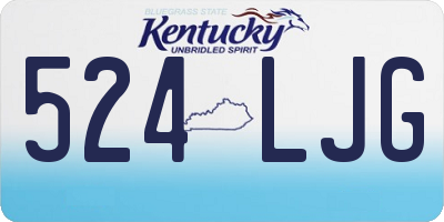 KY license plate 524LJG