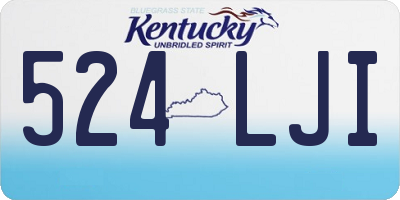 KY license plate 524LJI