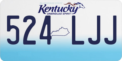 KY license plate 524LJJ