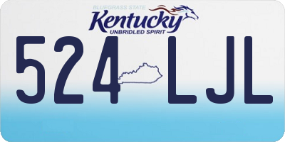 KY license plate 524LJL