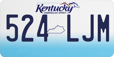 KY license plate 524LJM