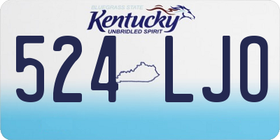 KY license plate 524LJO