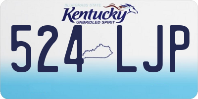 KY license plate 524LJP