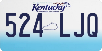 KY license plate 524LJQ