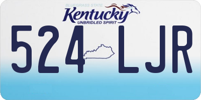 KY license plate 524LJR