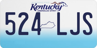 KY license plate 524LJS