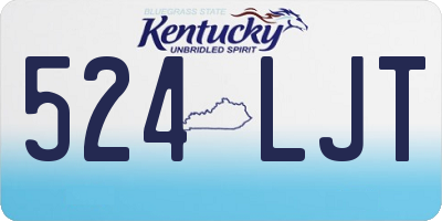 KY license plate 524LJT